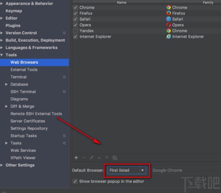 IntelliJ IDEA設置默認瀏覽器的方法