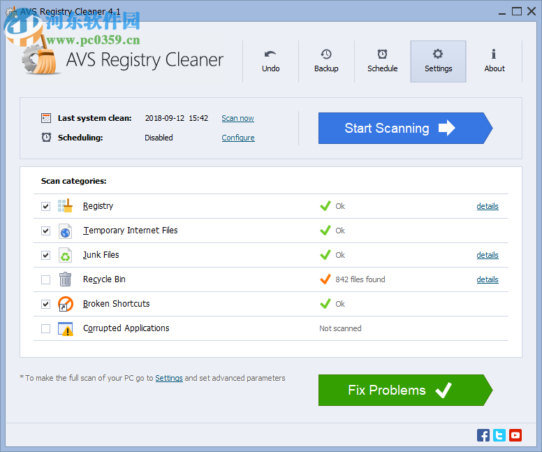 AVS Registry Cleaner清理注冊(cè)表垃圾的方法