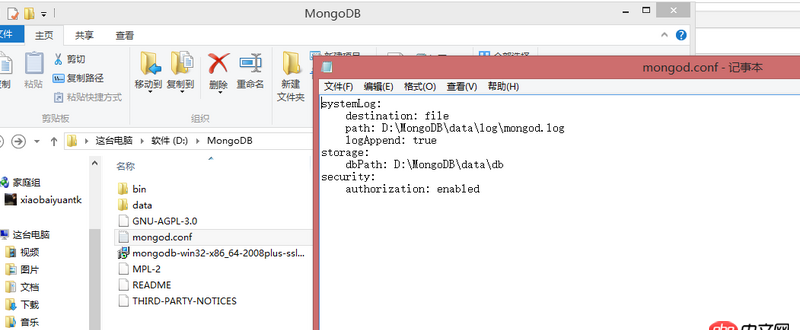 node.js - mongodb啟動(dòng)配置文件報(bào)錯(cuò)