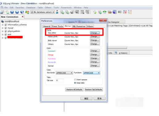 Sqlyog怎么修改顯示字體大小 Sqlyog修改字體大小方法詳解