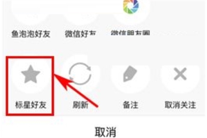 魚泡泡如何設(shè)置標(biāo)星好友