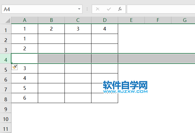 excel2019怎么插入工作表行?