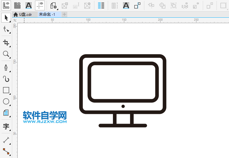 CorelDRAWX8怎么畫液晶顯示器圖標