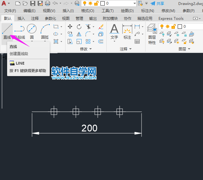 cad直線分段怎么分