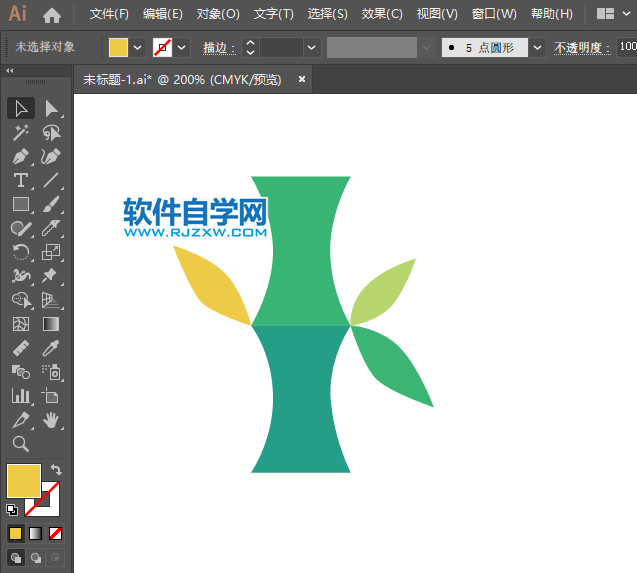 ai怎么畫竹子盆栽圖標