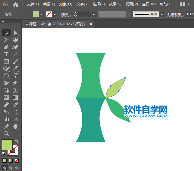 ai怎么畫竹子盆栽圖標