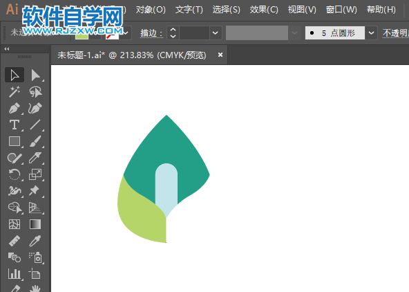ai怎么畫百荷盆栽圖標