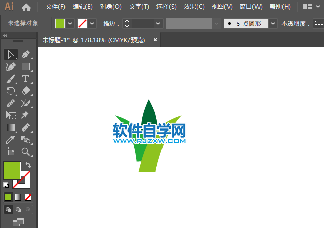 ai怎么畫蘆薈圖標