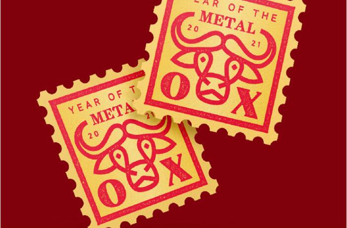 ai怎么畫一張牛年郵票