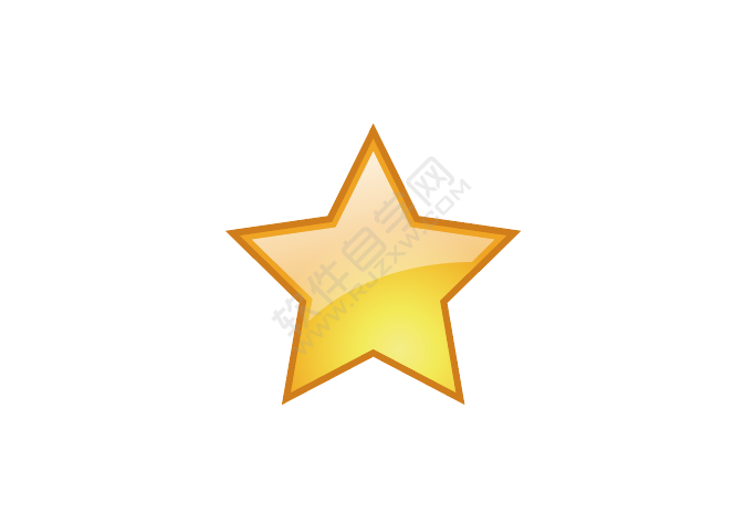 ai怎么插入黃色漸變的五角星