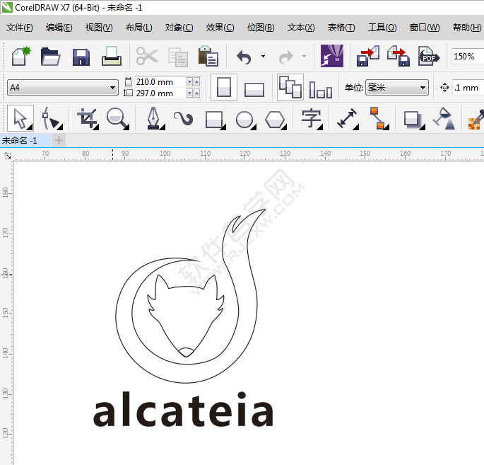 CDR設計以狐貍為元素的創意logo