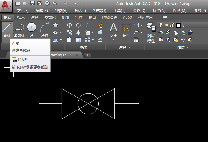 CAD定流量閥圖例的畫法