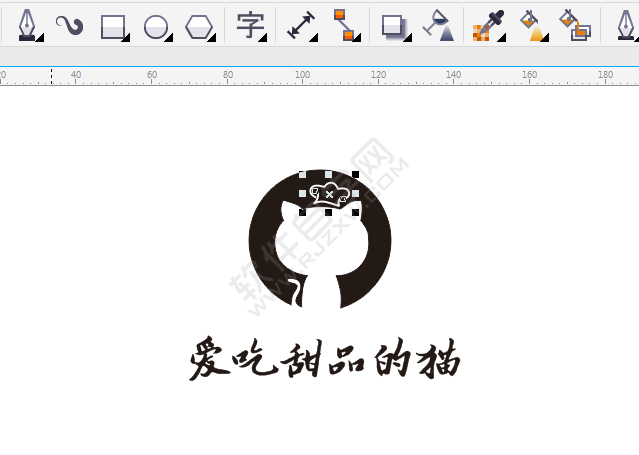 CDR怎么畫一只愛吃甜品的貓