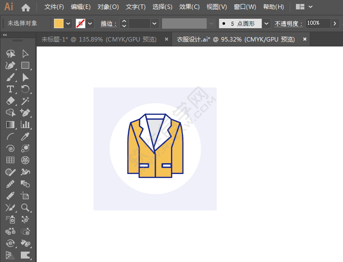 ai怎么在做好的對象上插入一個裁切標(biāo)記