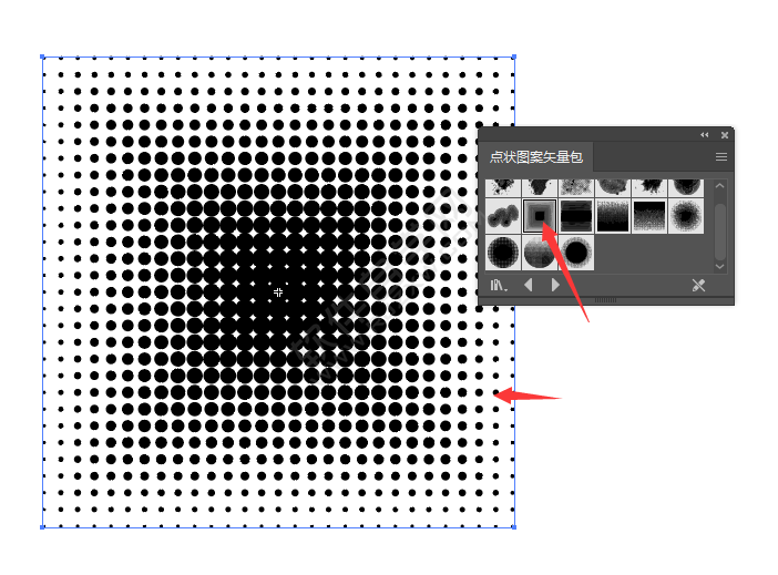 AI怎么快速創(chuàng)建矩形漸變點(diǎn)形狀
