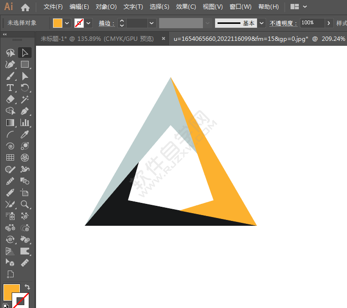 ai中怎么設(shè)計(jì)三角主題LOGO的方法