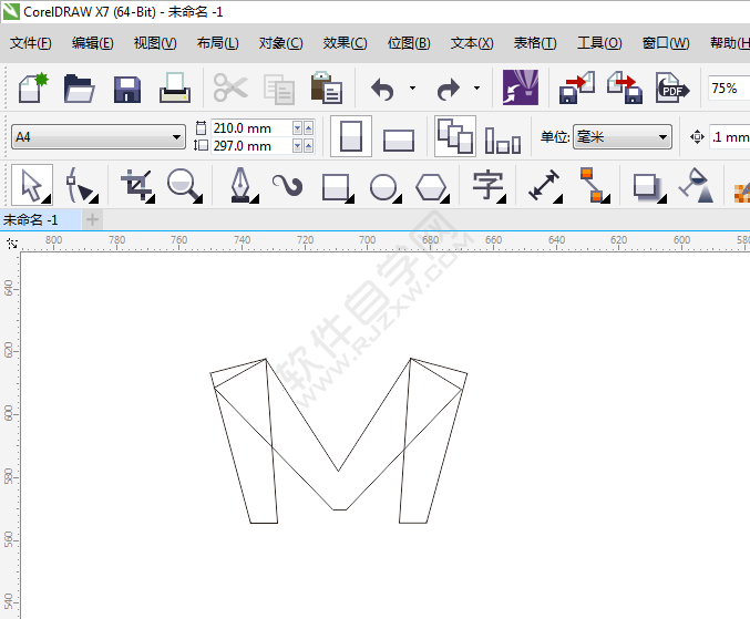 教你怎么用CDR設計M字LGOG