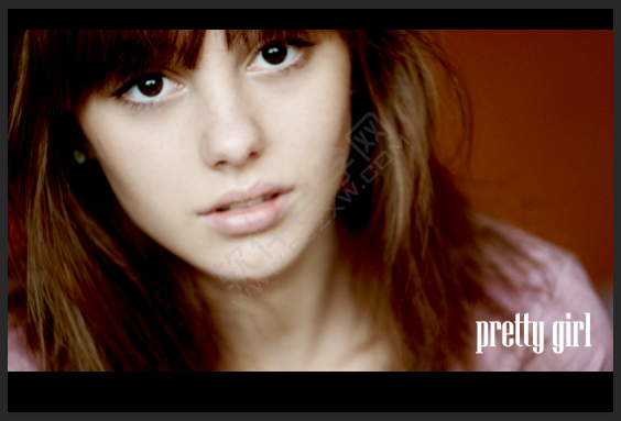 ps給照片設置上下黑邊框效果