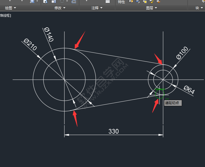 怎么用CAD偏移及圓角工具畫零件圖平面圖