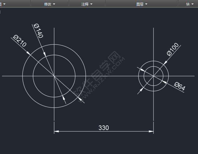 怎么用CAD偏移及圓角工具畫零件圖平面圖