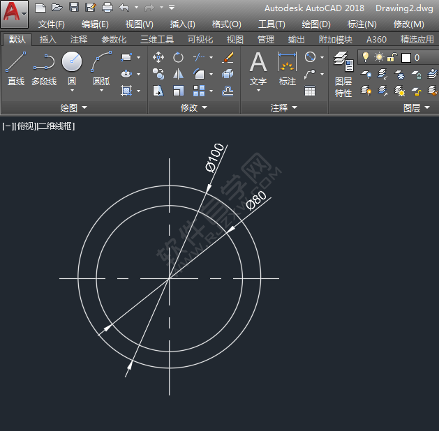 CAD使用修剪與環(huán)形陣列畫圖練習
