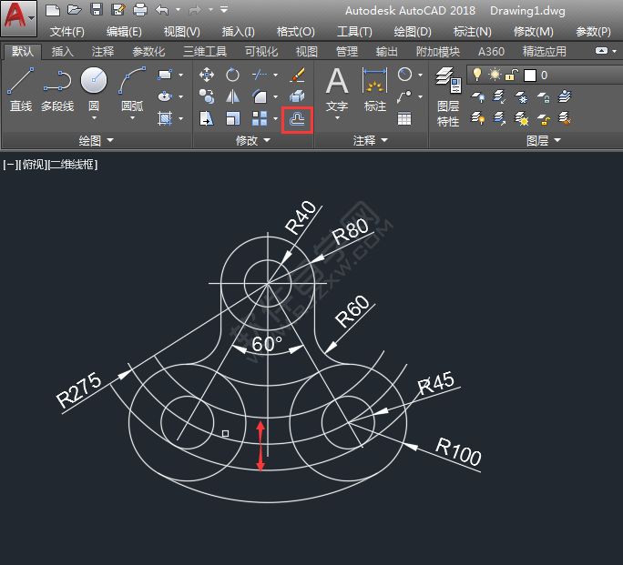 怎么用CAD圓畫相切圓圖形練習