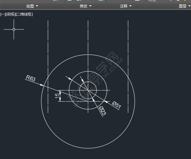 CAD用圓形工具畫圖練習