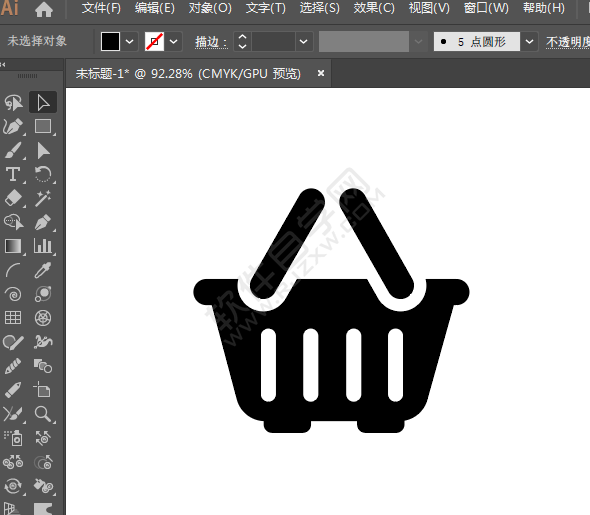 ai畫一個超市提籃圖標