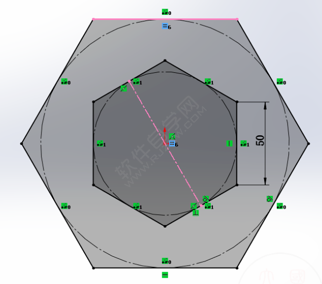 SolidWorks六邊面立方體的畫法