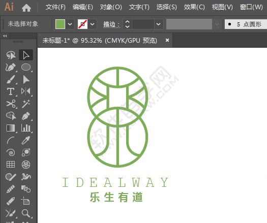 ai設計一個樂生有道的標志