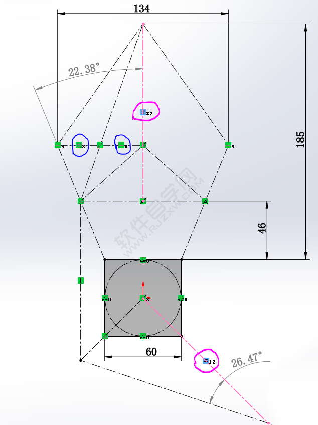 SolidWorks做一個簡單的拉伸、切除練習