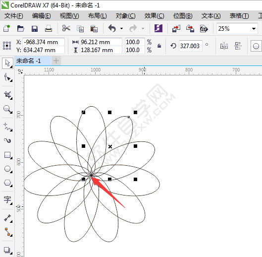 cdr怎么圍繞一個點旋轉復制