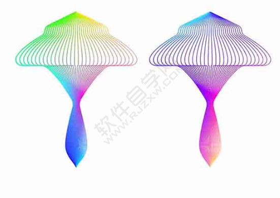 AI繪制一個藍色蘑菇