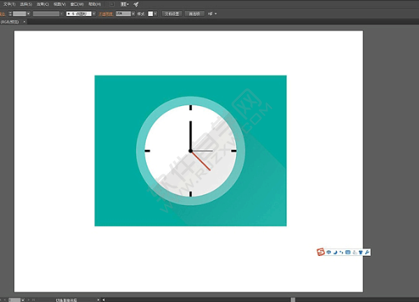 AI怎么繪制一個時鐘圖標
