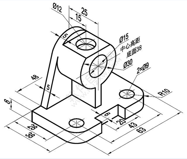 solidworks怎么繪制軸承底坐零件