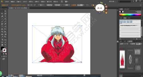 AI怎么將動(dòng)畫(huà)人物變成線稿效果