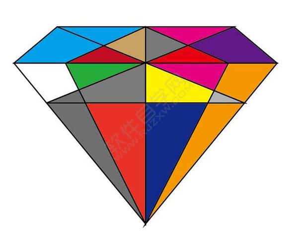 怎么用Ai繪制彩色的鉆石