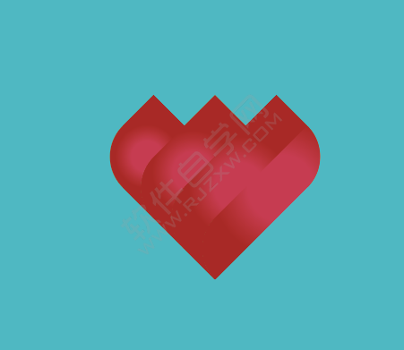 ai怎么設計折疊心形