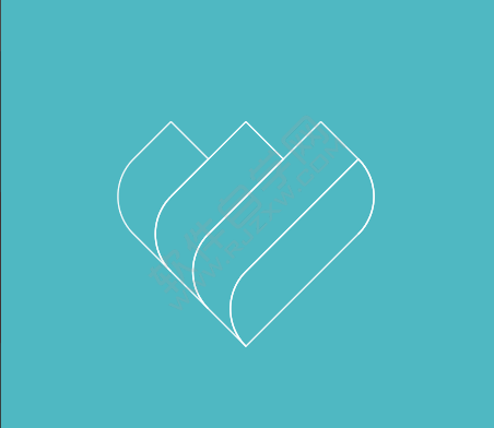 ai怎么設計折疊心形