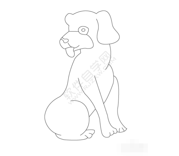 AI繪制卡通小黃狗