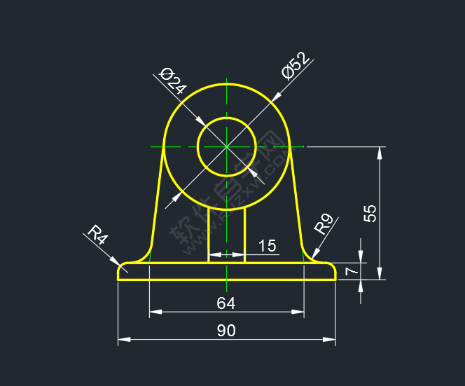 CAD二維練習題(04)繪制的方法