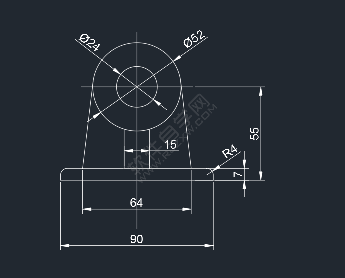 CAD二維練習題(04)繪制的方法
