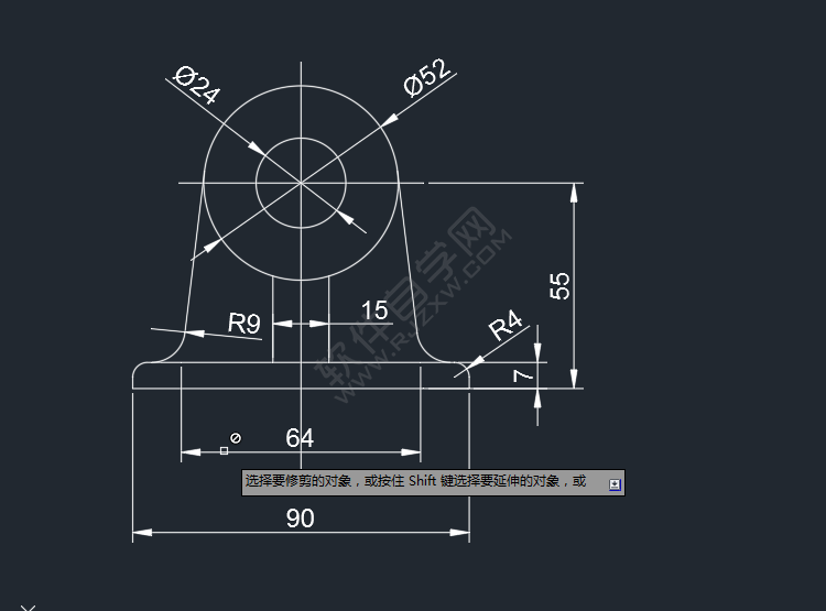 CAD二維練習題(04)繪制的方法