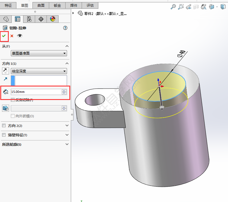 SolidWorks建模練習題-024
