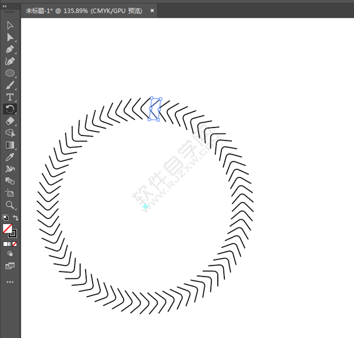 在AI中怎么旋轉(zhuǎn)陣列對(duì)象