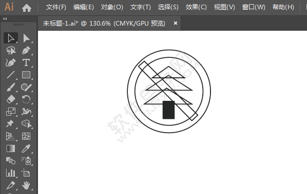 ai畫禁止植物標識的方法