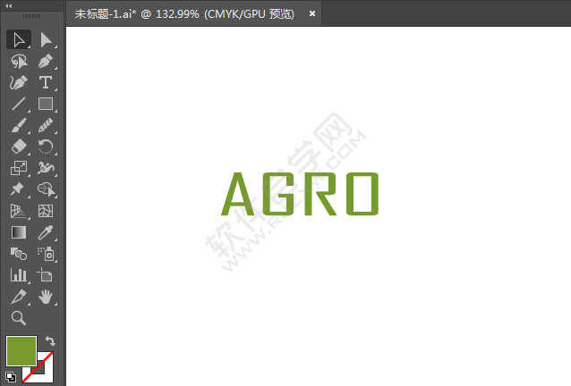 ai繪制AGRO樹葉標識