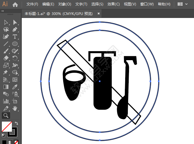 ai繪制禁止挪用消防器材標識