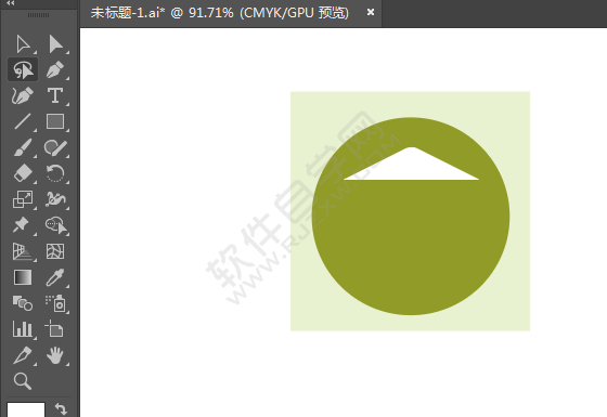 ai繪制涼亭標識的方法