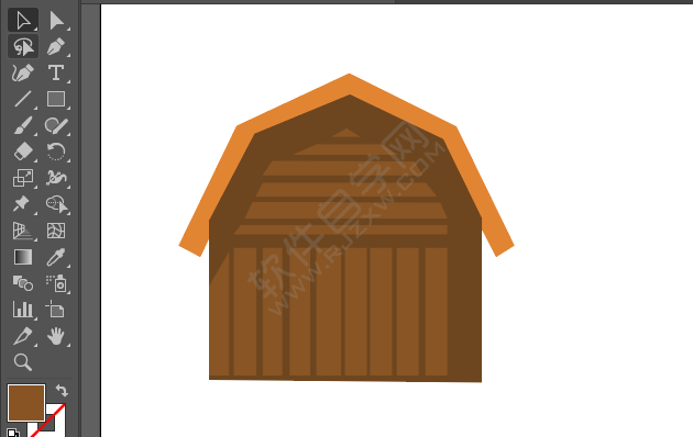 ai繪制卡通小狗窩圖案